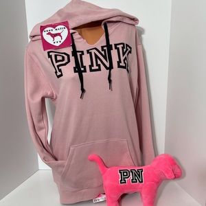 Victoria’s Secret PINK S Logo Hoodie Super Soft Cut Out